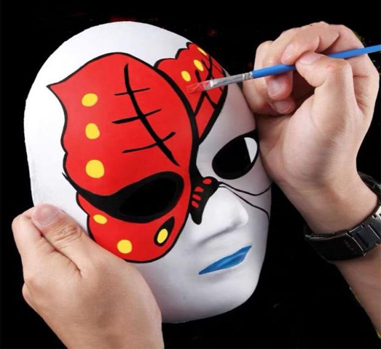 Boyanabilir Maske Yüz Maskesi Boyama — 3