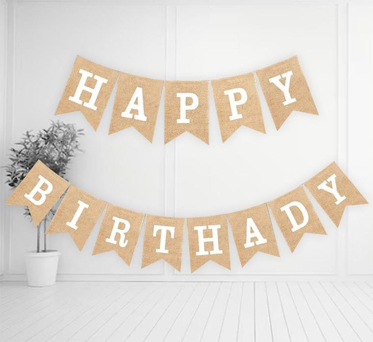 Happy Birthday Yazısı Retro Kraft Renk