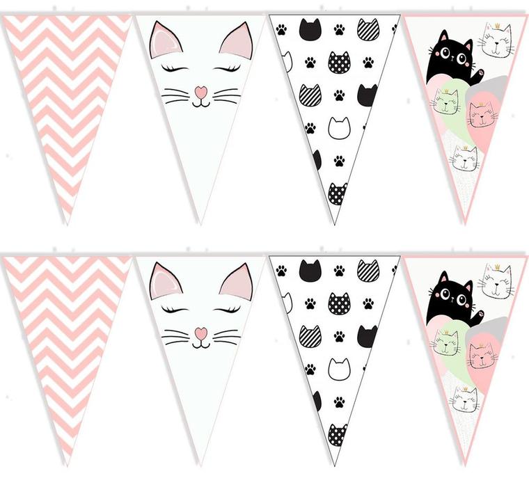 Kedi Konseptli Doğum Günü Dekoratif Süs