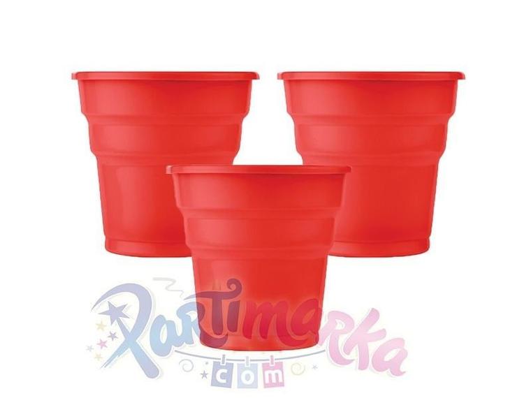 25 li Plastik Bardak Kırmızı