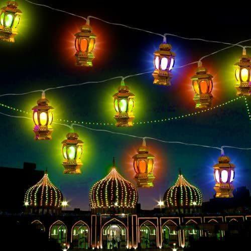 Renkli Kandil Şeklinde Ramazan Led Işık 2 Metre — 2
