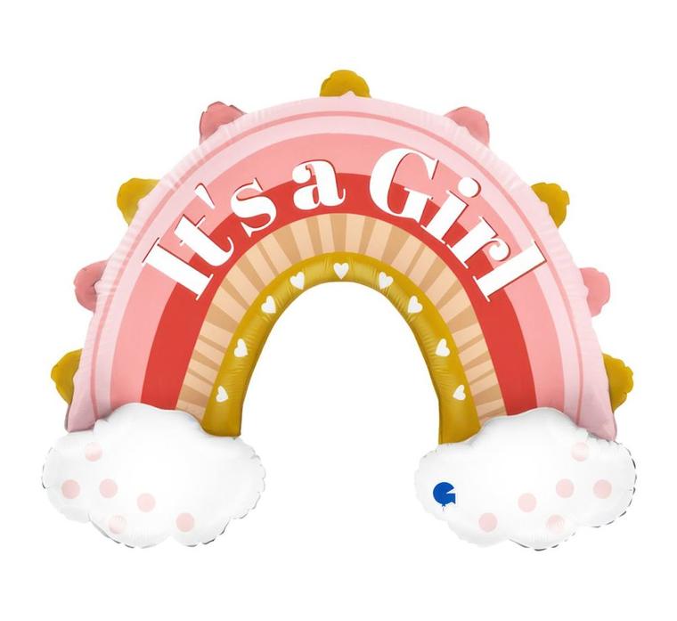 It's a Girl Baby Shower Gökkuşağı Folyo Balon
