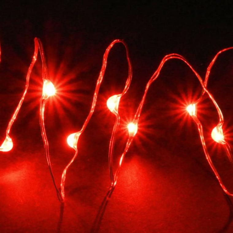 Kırmızı Renkte 3 Metre Pilli Led Işık — 2