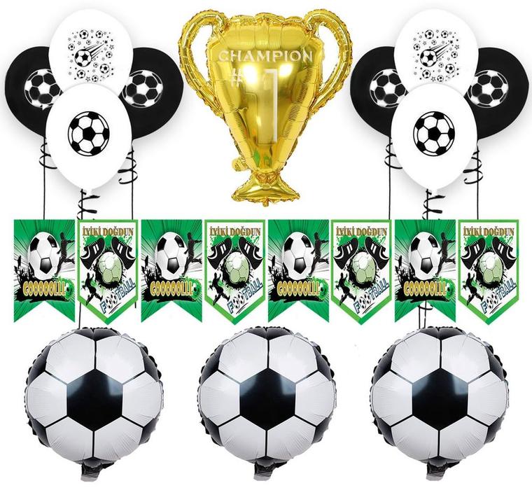 Futbol Doğum Günü Seti Şampiyonluk Kupalı