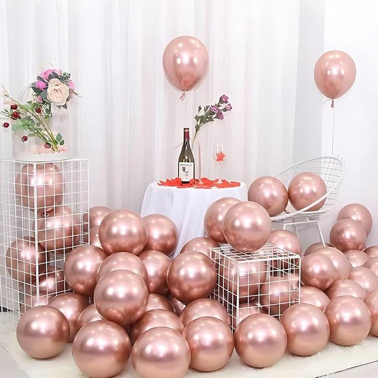 Rose Gold Krom Balonlar — 2