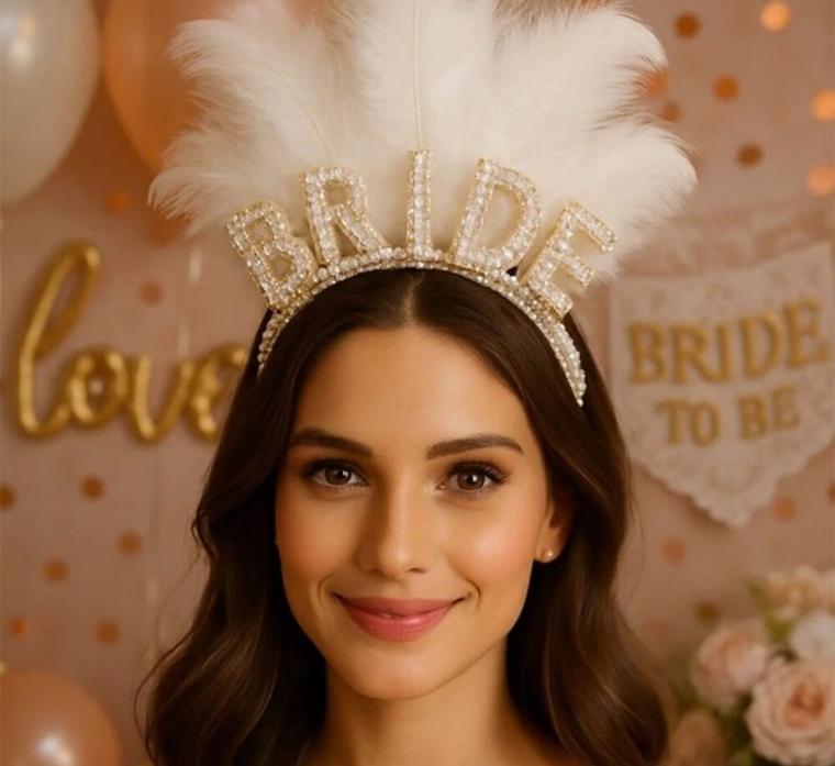 Bride İncili Taç Lüx — 2